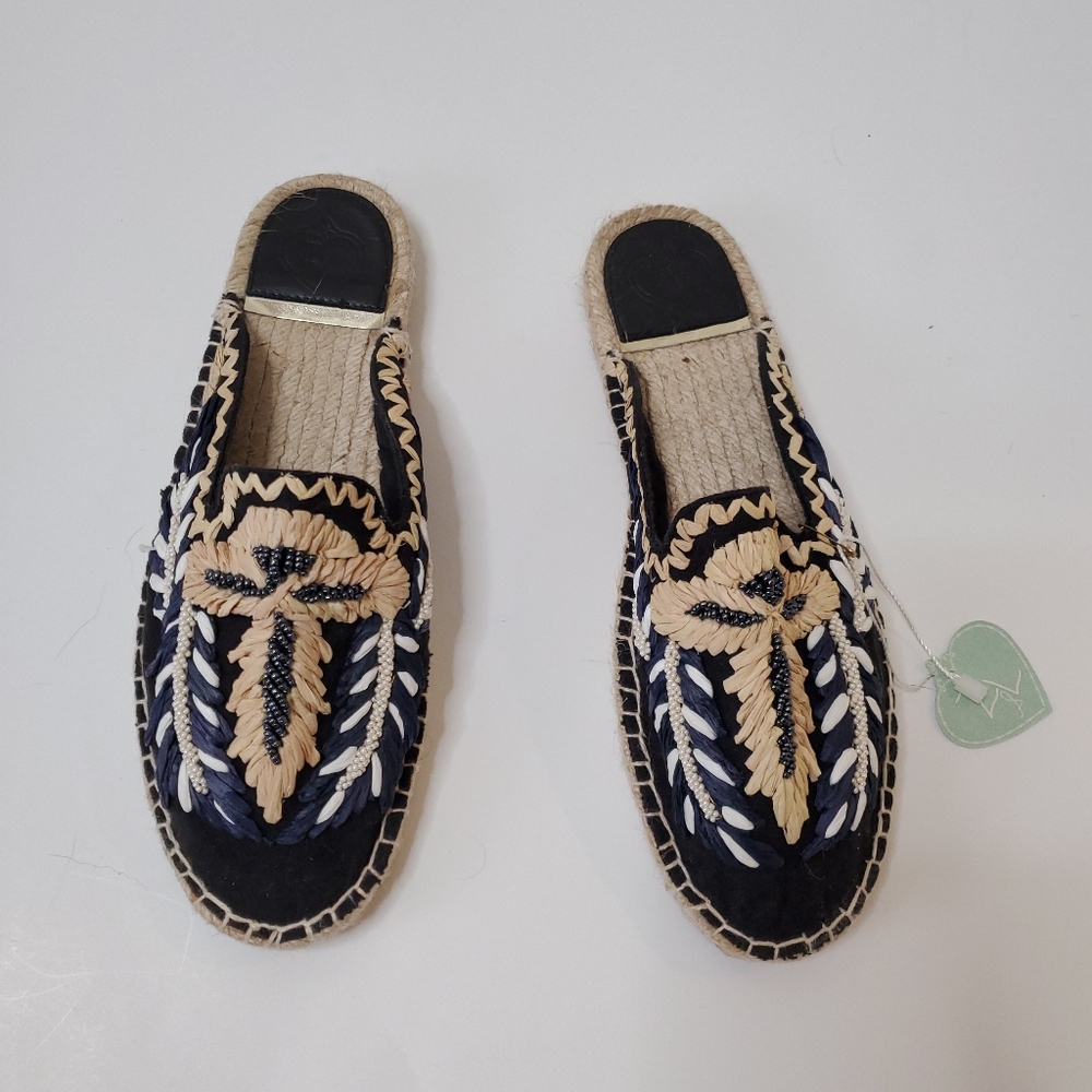 Z&L Embellished Espadrille Mules - Picture 1 of 3